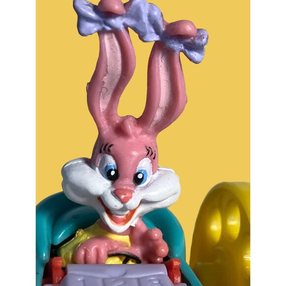 Vintage 1990 Tiny Toons Flip Car Babs Bunny & Plucky Duck McDonalds Happy Meal - Picture 10 of 11